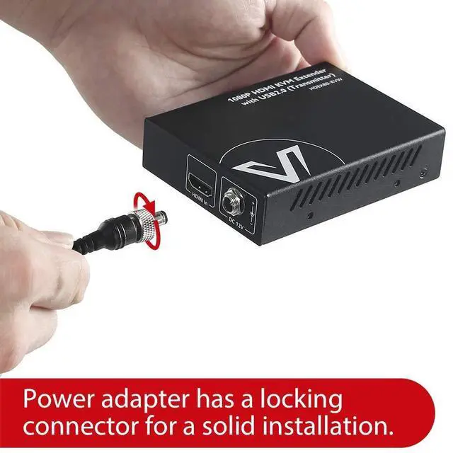 Alt view image 6 of 7 - AV Access HDMI KVM USB Extender Over Cat5e/6/6a/7 260ft/80M, 2 USB 2.0 Ports, Zero-Latency, Plug and Play, PoE, No Driver, Supports All Operating System, Keyboard and Mouse USB Over Ethernet