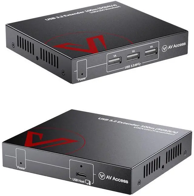 Main image of AV Access USB 3.0 Extender Over Ethernet Cat6a/7 100M/330FT, 4 USB 3.2 Ports 5Gbps for Long Distance Extension, USB-C Input, Plug&Play, No Driver, Supports All Operating System, HDbaseT PoC