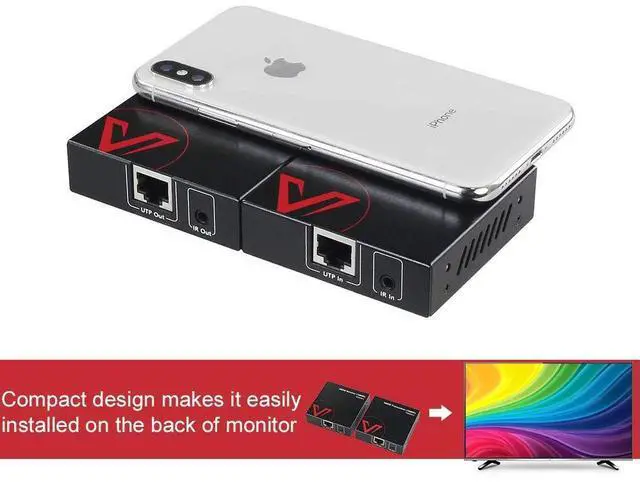 Alt view image 4 of 7 - AV Access HDMI Extender Over Cat5e/6a/7 up to 1080P@60Hz 164ft/50m with IR Remote Control, FullHD HDMI Balun, Supports PoE/PoC Function