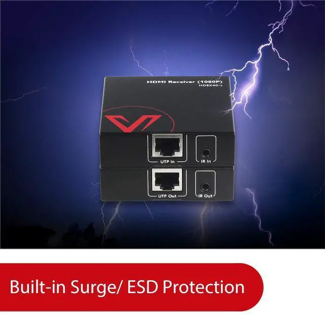 Alt view image 7 of 7 - AV Access HDMI Extender Over Cat5e/6a/7 up to 1080P@60Hz 164ft/50m with IR Remote Control, FullHD HDMI Balun, Supports PoE/PoC Function