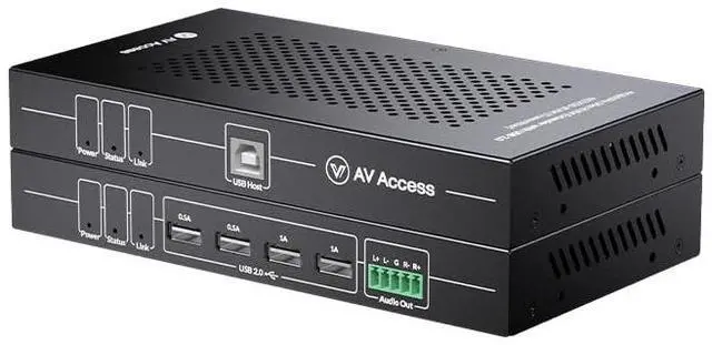 Alt view image 7 of 7 - AV Access HDMI USB KVM Extender, 50m/164ft 4K 60Hz Over Cat5e/6/6a/7, Support 2K@144Hz, 1080P@240Hz, 4 Ports USB2.0, HDCP2.2, No Signal Loss and Latency, POC, Independent EDID Management (4KEX50-KVM)