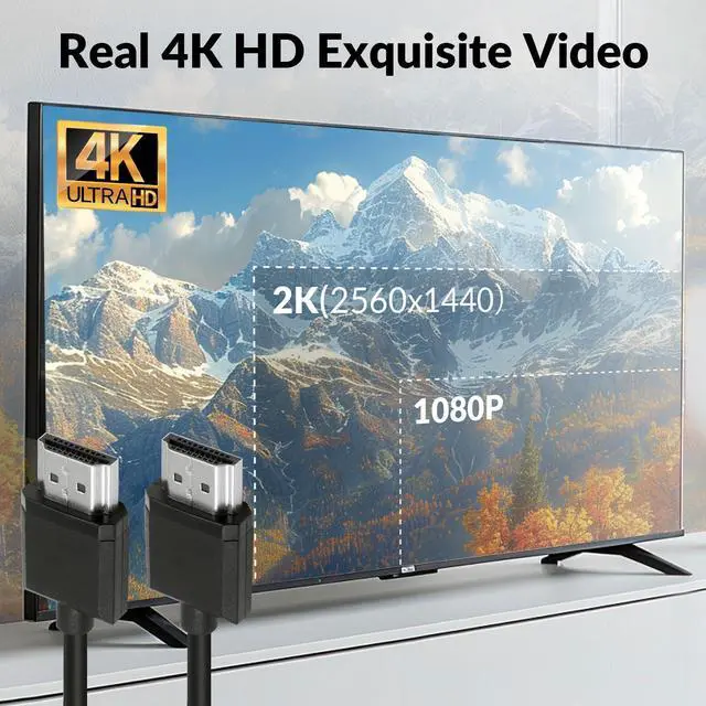 Alt view image 2 of 6 - AV Access HDMI to HDMI Cable 4.9FT/1.5M, 4K Short HDMI Cable, HDMI Male to Male Extender Cable for 3D and 4K Ultra HD TV Stick HDMI 2.0 Cord Extension Converter(HDMI Extender)