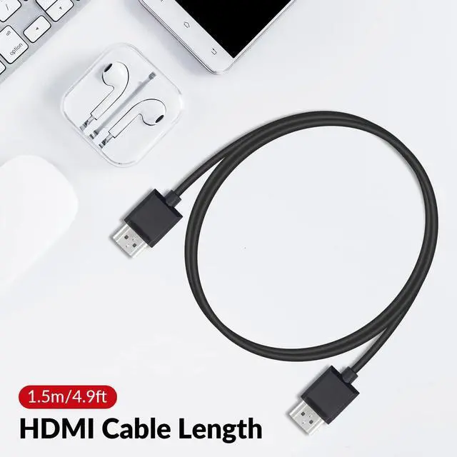 Alt view image 4 of 6 - AV Access HDMI to HDMI Cable 4.9FT/1.5M, 4K Short HDMI Cable, HDMI Male to Male Extender Cable for 3D and 4K Ultra HD TV Stick HDMI 2.0 Cord Extension Converter(HDMI Extender)