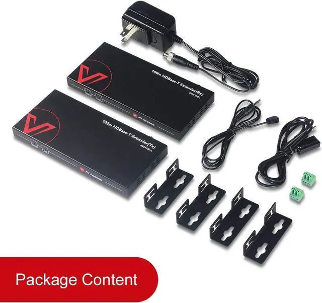 Alt view image 7 of 7 - AV Access HDBaseT HDMI Extender Over Single Cat5e/6/6a/7 4K@60Hz (230ft/70m), 1080P (330ft/100m), with Ethernet, HDR10+, YUV4:2:0, HDCP 2.2, Plug & Play, IR Return & PoE, Smart EDID