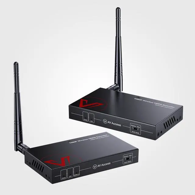 Main image of Wireless 1080P HDMI Extender, up to 200m/656ft Transmission Range, IR Remote Control, HDMI Loop Out Transmitter and Receiver, Low Latency, Ideal for Home Theater & Projector