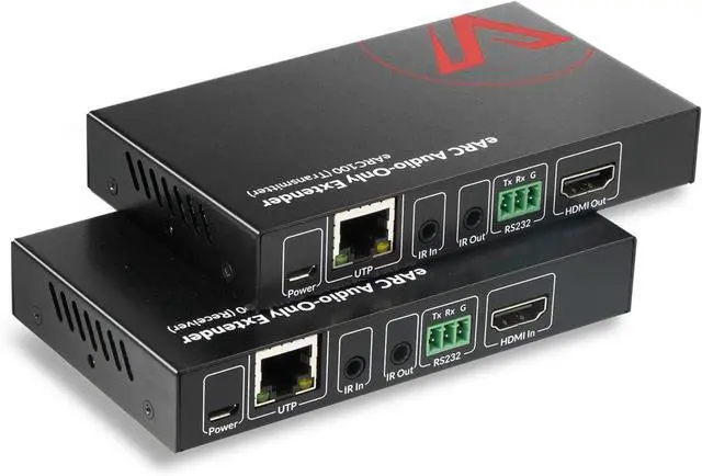 Main image of AV Access eARC & ARC Audio Extender Over Cat 5e/6/6a/7 Ethernet Cable Up to 100m/330ft, Audio Extender with 2-Way IR, RS232 & CEC, Ideal for Home Theater