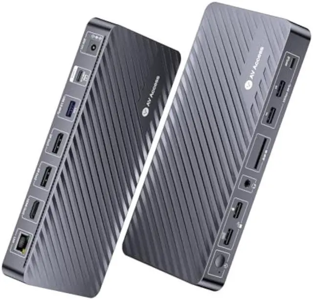 Main image of Docking Station 3 Monitors, 13-in-1 Laptop Docking Station with 120W Power Adapter, 4K HDMI and 2 x DP, 100W PD, 10Gbps USB-C/A, Ethernet, Audio, SD, USB-C Dock for MacBook/Chrome/Dell/HP/Lenovo