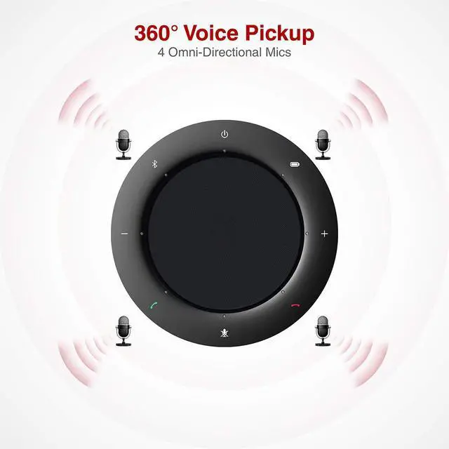 Alt view image 3 of 7 - 4K Conference Room Camera System, AI Auto-Tracking PTZ Camera 15x Zoom(3x Optical) with Bluetooth Speakerphone Set, 120° Wide-Angle, 16-Foot Mic Pickup, for Zoom YouTube Teams OBS and More