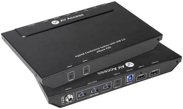 Main image of AV Access Conference Docking Station for Meeting Room, 4K Presentation Switch System Screen Mirroring, HDMI & USB-C 4K Input, Hybrid Conference System, 3 USB 3.0 Ports for Webcam and Speakerphone