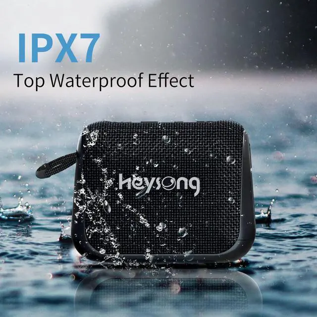 Alt view image 3 of 7 - HEYSONG Waterproof Bluetooth Speaker, Portable Wireless Shower Speakers With Wireless Stereo Sound, IPX7, 24-Hour Playtime, BassUp Speaker Bluetooth For Bedroom Accessories, Gifts for Men