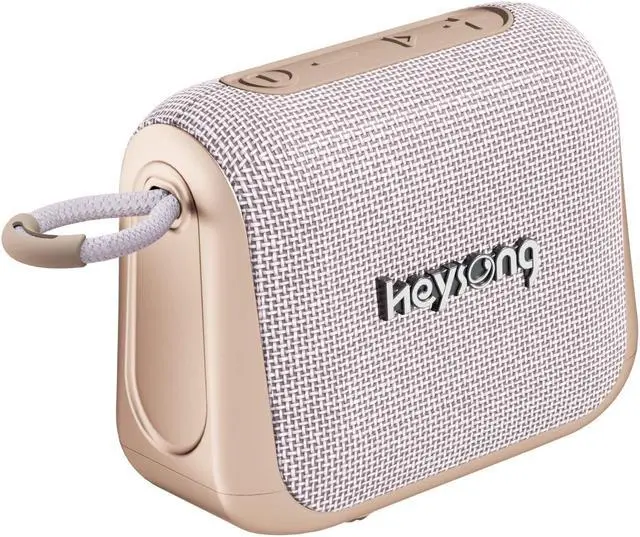 Main image of Heysong Speaker Bluetooth, Shower Speaker Bluetooth Waterproof with Integrated Loop for Portable bluetooth Wireless Speakers, IPX7, 24-Hour Playtime, Enhanced Bass, Bedroom Decor, Custom EQ, Home-Pink