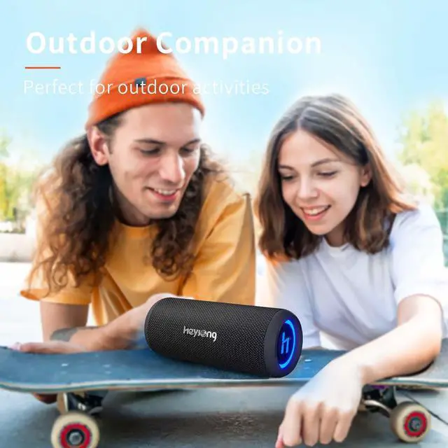 Alt view image 3 of 7 - HEYSONG Waterproof Bluetooth Speaker, Portable Wireless Outdoor Speakers with 20W Loud Stereo Sound, Good Bass, IPX6 Speaker for Pool, Shower, Kayak, Beach Accessories, Gifts for Men Women