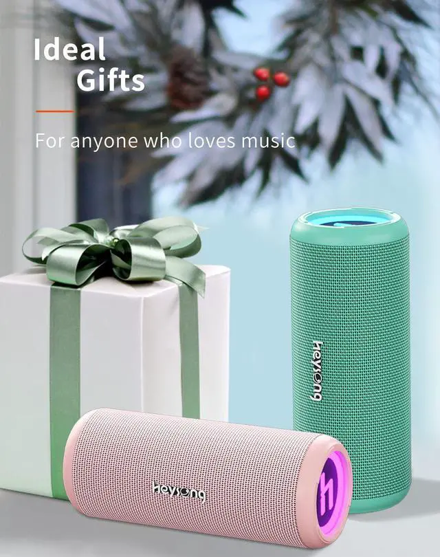 Alt view image 6 of 7 - HEYSONG Waterproof Bluetooth Speaker, Shower Portable Wireless Outdoor Speakers with 20W Loud Stereo Sound, Good Bass, IPX6 Floating Speaker for Pool, Shower, Kayak, Beach Accessories, Gifts for Men