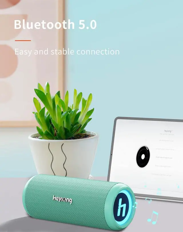 Alt view image 7 of 7 - HEYSONG Waterproof Bluetooth Speaker, Shower Portable Wireless Outdoor Speakers with 20W Loud Stereo Sound, Good Bass, IPX6 Floating Speaker for Pool, Shower, Kayak, Beach Accessories, Gifts for Men