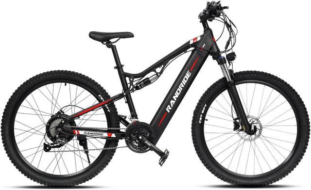 RANDRIDE 23AH Ebike Electric Bike Adult 1000W Mountain Ebike Electric Bicycle Full Suspension Electric Mountain Bike with Shimano 27 Speed Shimano