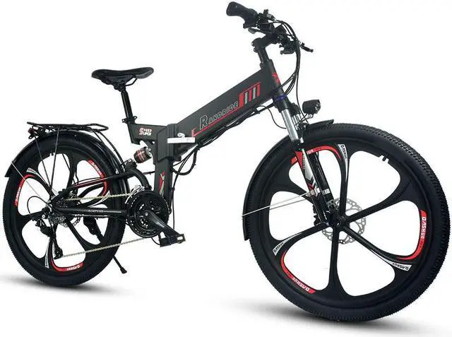 Alt view image 3 of 5 - RANDRIDE 17AH Folding Electric Bike, 750W Foldable E Bike Electric Bicycle, Commuter Ebike with Shimano 27 Speed, Shimano Hydraulic Brakes, 26" x 1.95" Puncture-resistant Tire