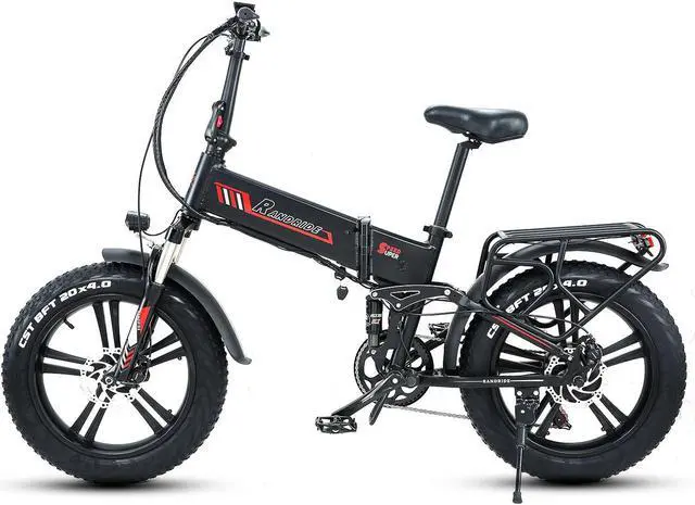 Alt view image 6 of 7 - RANDRIDE 20AH Foldable Electric Bike,1000W Folding Ebikes 20 inch Fat Tire Ebike, Folding Electric Bicycle, Commuter Electric Bike with 20"x4.0" CST Fat Tire, Shimano Hydraulic Brakes, Shimano 7 Speed