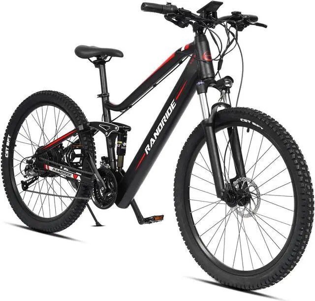 Alt view image 3 of 7 - RANDRIDE 20AH Electric Mountain Bike, 1000W Ebike Electric Bike, Full Suspension Emtb Electric Bicycle with Shimano 27 Speed, Shimano Hydraulic Brakes, 27.5" * 2.4" CST Tire
