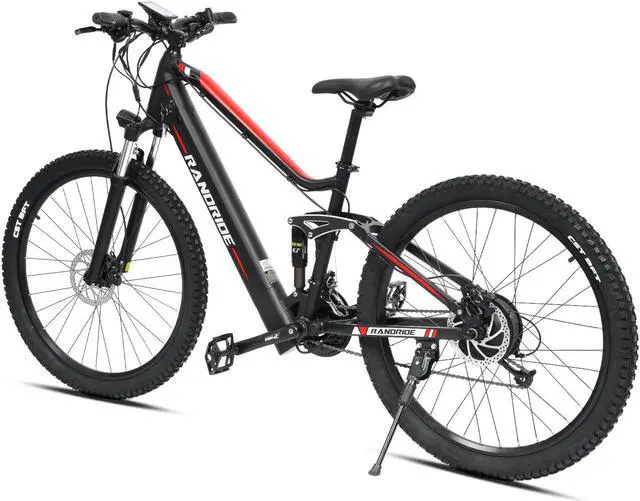 Alt view image 5 of 7 - RANDRIDE 20AH Electric Mountain Bike, 1000W Ebike Electric Bike, Full Suspension Emtb Electric Bicycle with Shimano 27 Speed, Shimano Hydraulic Brakes, 27.5" * 2.4" CST Tire