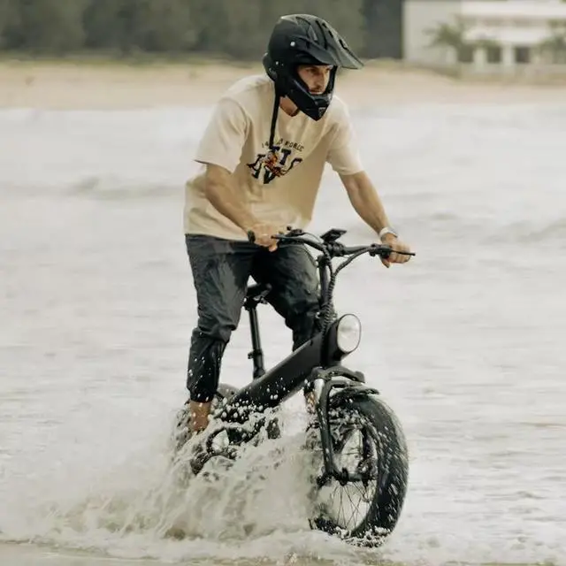 Alt view image 4 of 7 - RANDRIDE 750W Fat Tire Ebike, Electric Commuter Bike, 48V 13AH Removable Lithium Battery Electric Bikes with 20" * 4" Fat Tire, Shimano 7-speed, Range 46 Miles, Max Speed 25 MPH