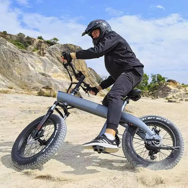 Alt view image 3 of 7 - RANDRIDE 750W Fat Tire Ebike, Electric Commuter Bike, 48V 13AH Removable Lithium Battery Electric Bikes with 20" * 4" Fat Tire, Shimano 7-speed, Range 46 Miles, Max Speed 25 MPH