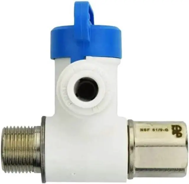 Main image of IPW Industries Inc-John Guest - Metal Angle Stop Adapter Valve 3/8" NPT / 3/8" OD - ASVPP2LF