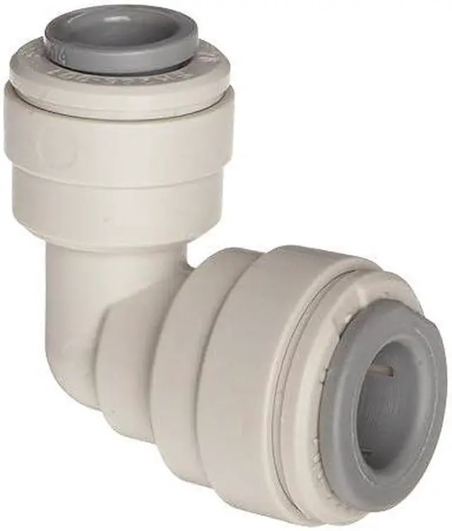 Main image of John Guest Acetal Copolymer Tube Fitting, Reducing Elbow, 1/2" x 3/8" Tube OD (Pack of 10)