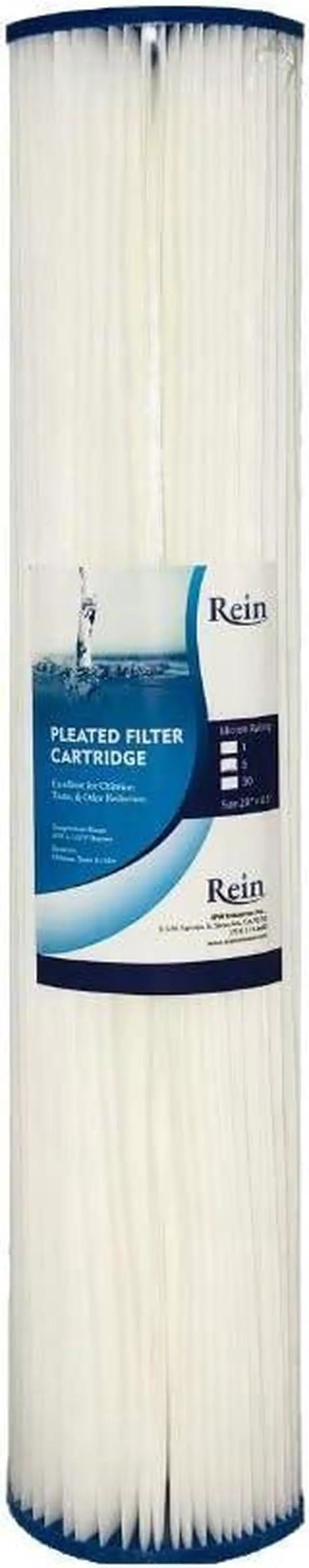 Main image of Whole House 20" x 4.5" Pleated Sediment Filter Replacement Cartridge 1 Micron - Compatible with ECP5-BB, AP810-2, HDC3001, CP5-BB, SPC-45-1005, ECP1-20BB