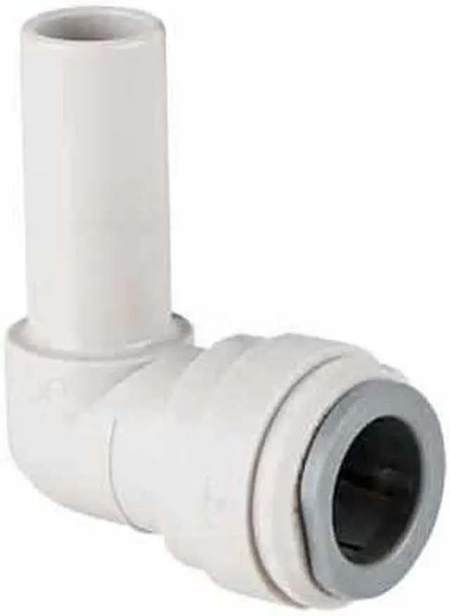 Main image of IPW Industries Inc-John Guest - Acetal Plug In Stem Elbow Quick Connect Fitting 3/8" OD / 3/8" OD | PI221212S