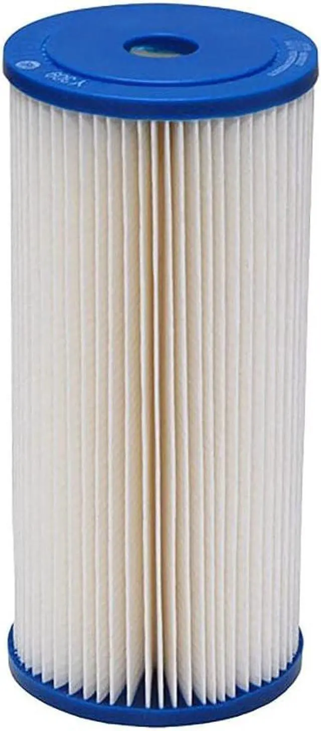 Main image of IPW INDUSTRIES INC - HB-10-50W "Polyester-Plus" 10" x 4.5" - 50 MICRON Calypso Blue Pleated Sediment Cartridge - 12 SqFt Harmsco