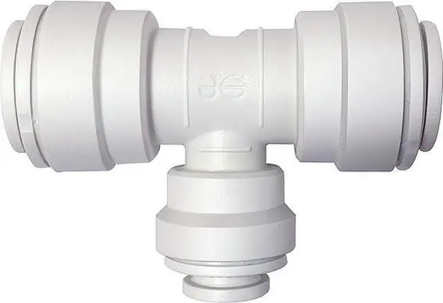 Main image of IPW Industries Inc-John Guest - Polypropylene Reducing Union Tee Quick Connect Fitting 1/2" OD x 1/2" OD x 3/8" OD | PP301612W