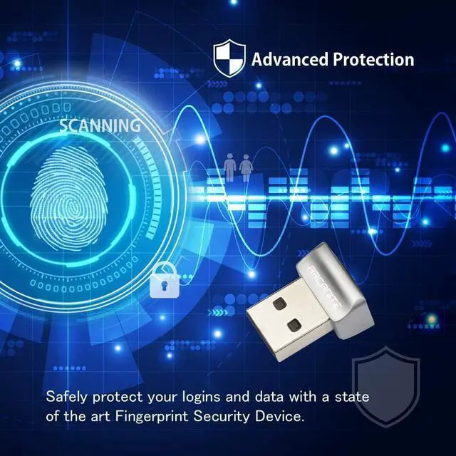 Alt view image 3 of 7 - ARCANITE USB Fingerprint Reader for Windows Hello, 0.05s 360-Degree Sensor Security Device, AKFSD-07