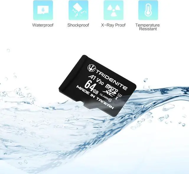 Alt view image 5 of 7 - TRIDENITE 64GB Micro SD Card, MicroSDXC Memory for Nintendo-Switch, GoPro, Drone, Smartphone, Tablet, 4K Ultra HD, A1 UHS-I U3 V30 C10, Up to 95MB/s Read, with SD Adapter