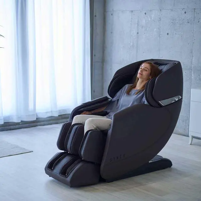 Alt view image 7 of 7 - Synca Wellness Hisho SL Track Heated Deluxe Zero Gravity Massage Chair Black, Health & Personal Care (Brown)
