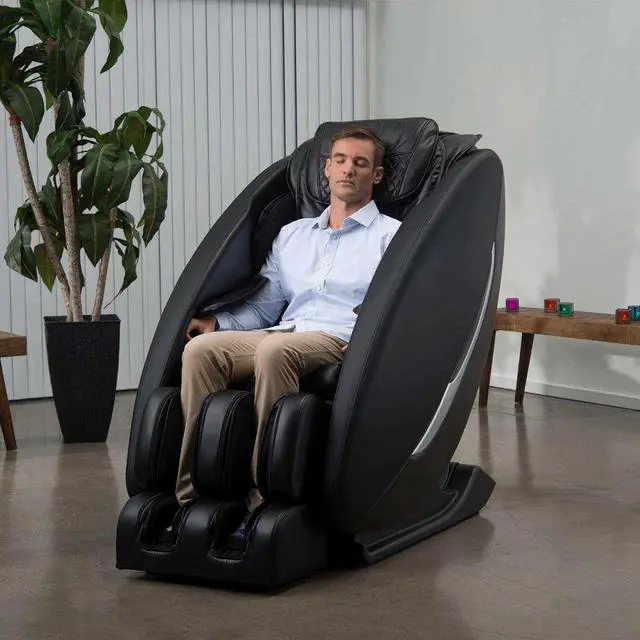 Alt view image 10 of 14 - Inner Balance Wellness IMR0047-31NA Ji Zero Wall Heated L Track Massage Chair - Brown, 47 x 31.5 x 57 in.