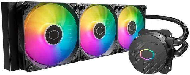 Main image of MASTERLIQUID 360L Core ARGB AIO CPU Liquid Cooler, Water Cooling System, 3 x120mm ARGB Fans, 360mm Radiator Compatible with AMD Ryzen AM5/AM4/Intel LGA 1851/1700/1200/1151 | Black
