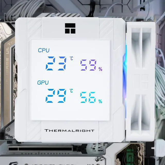 Alt view image 6 of 7 - Thermalright Peerless Assassin 120 Digital ARGB White CPU Air Cooler -Temperature Display | 6 Heat Pipes | 1850RPM PWM 120mm Fans, for Intel 1851/1700, AMD AM4/AM5