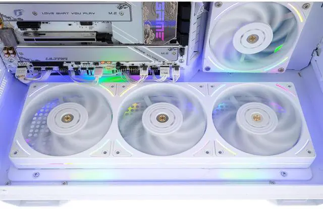 Alt view image 7 of 7 - Thermalright TL-UB36W 360mm Single-Frame PC Cooling Case Fans - PWM 2150 RPM Speed | ARGB Lighting | 207CM Airflow | Single Modular Cable, for Chassis  Liquid cooler (White)