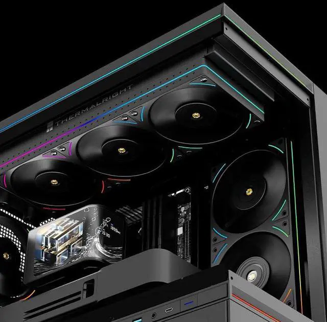 Alt view image 5 of 7 - Thermalright TL-UB36 360mm Single-Frame PC Cooling Case Fans - PWM 2150 RPM Speed | ARGB Lighting | 207CM Airflow | Single Modular Cable, for Chassis  Liquid cooler (Black)