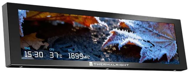 Thermalright Trofeo Vision LCD AIO Display 9.16 PC Monitor, USB Type-C Screen for Real-Time Hardware Monitoring, with Preset Themes for Gaming PC Case/CPU Cooler (TrofeoVision 9.16 BLACK)