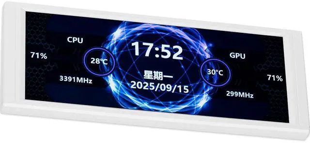 Main image of Thermalright Trofeo Vision LCD AIO Display 6.86 PC Monitor, USB Type-C Screen for Real-Time Hardware Monitoring, with Preset & DIY Themes for Gaming PC Case/CPU Cooler(White)