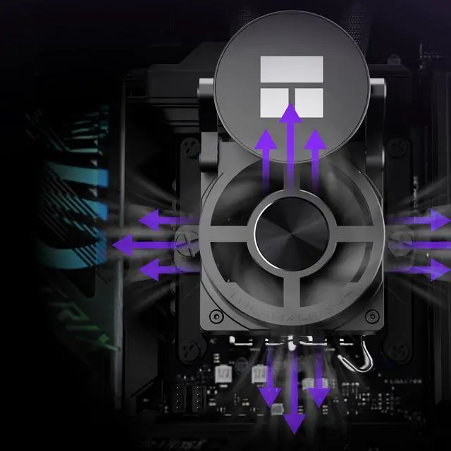 Alt view image 3 of 7 - Thermalright Dynamic Vision PRO 360 ARGB AIO CPU Cooler, 5.5" Screen, Black