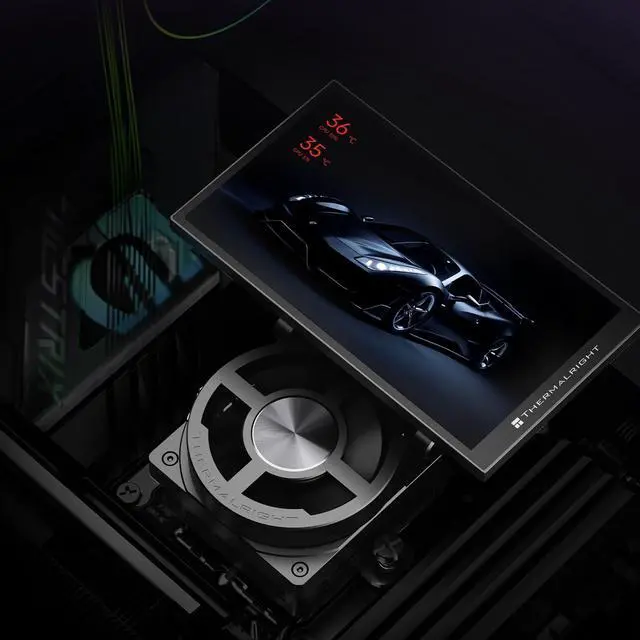 Alt view image 4 of 7 - Thermalright Dynamic Vision PRO 360 ARGB AIO CPU Cooler, 5.5" Screen, Black