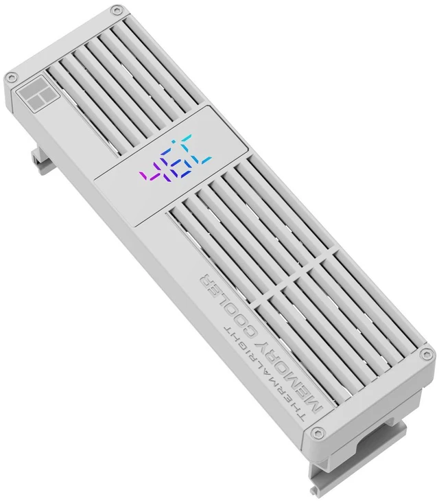Main image of Thermalright MC-3 Digital Memory RAM Cooler, Triple 40mm PWM Fans, ARGB Display, 4500RPM, for DDR/DDR2/DDR3/DDR4/DDR5, Black (White)