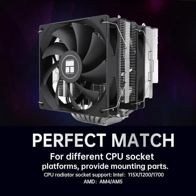 Alt view image 6 of 6 - Thermalright Peerless Assassin 120 SE CPU Air Cooler,6 Heat Pipes Aluminium Heatsink Cover, for Intel 1700/115X/1200, AMD AM4/AM5