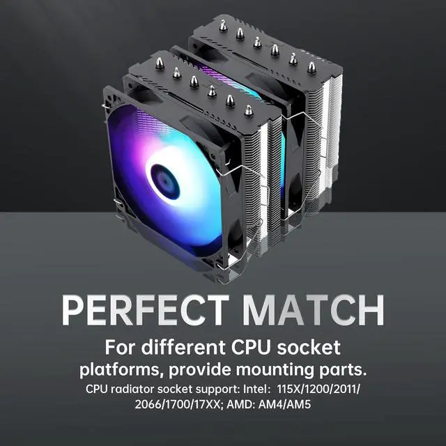 Alt view image 2 of 6 - Thermalright Peerless Assassin 120 SE ARGB CPU Air Cooler,6 Heat Pipes Aluminium Heatsink Cover, for Intel 1700/115X/1200, AMD AM4/AM5
