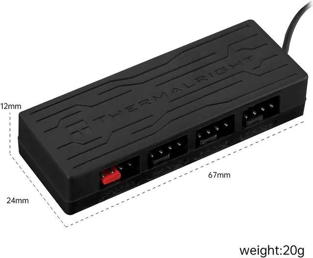 Alt view image 6 of 7 - Thermalright PWM Fan Hub Controller TL-Fan HUB X4, 3Pin/4Pin Ports