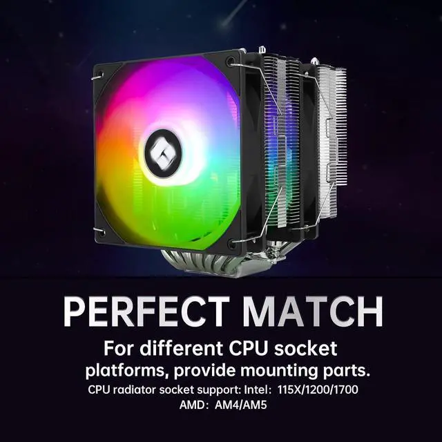 Alt view image 2 of 5 - Thermalright Phantom Spirit 120 SE ARGB CPU Air Cooler, 7 Heat Pipes Aluminium Heatsink Cover, for Intel 1700/115X/1200, AMD AM4/AM5 Addressable RGB