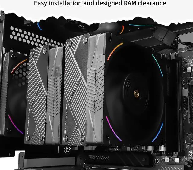 Alt view image 5 of 7 - Thermalright Phantom Spirit 120 EVO CPU Cooler,7×6mm Heat Pipes CPU Air Cooler,Dual PWM Fan Computer Cooling,2150RPM Speed,for AMD AM4 AM5/Intel 1700/1150/1151/1200/17XX/2011