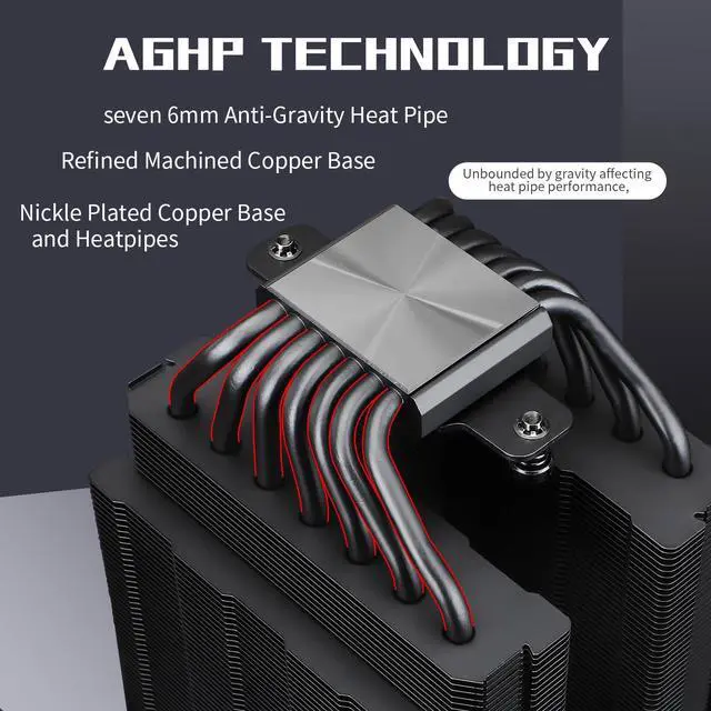 Alt view image 6 of 7 - Thermalright Phantom Spirit 120 EVO CPU Cooler,7×6mm Heat Pipes CPU Air Cooler,Dual PWM Fan Computer Cooling,2150RPM Speed,for AMD AM4 AM5/Intel 1700/1150/1151/1200/17XX/2011